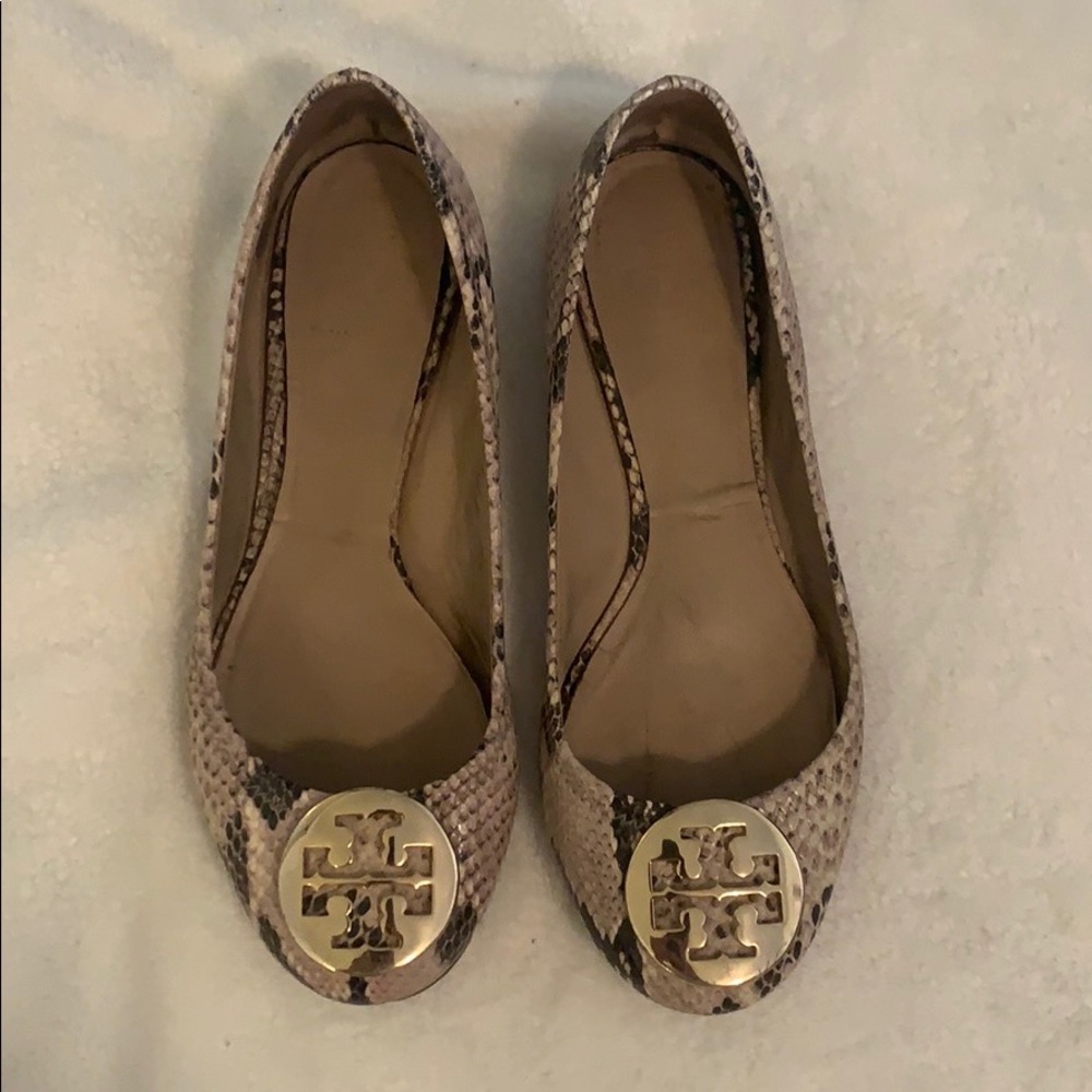 Tory Burch Snakeskin Flats
